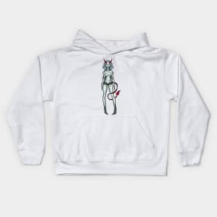 Devil girl, creature Kids Hoodie